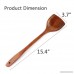 HaloVa Spatula Natural Wood Spatula Scald-Proof Nonstick Heat-Resistant Wooden Turner Long Handle Home Kitchen Cooking Fry - B07F2CX3DB